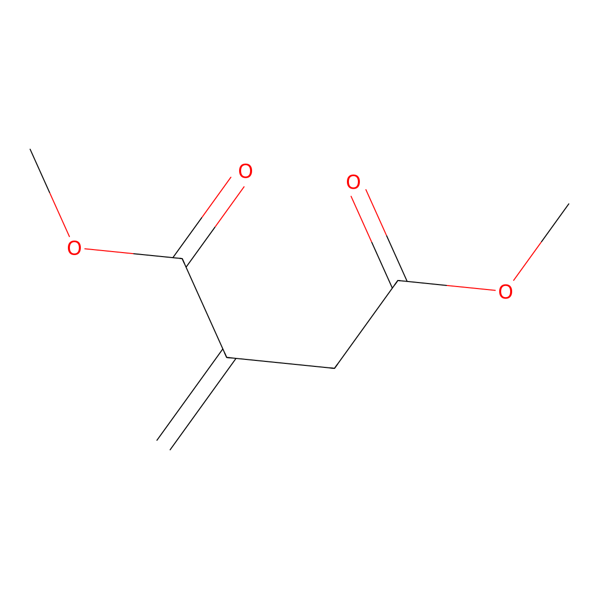 Dimethyl itaconate molecular structure, CAS 617-52-7