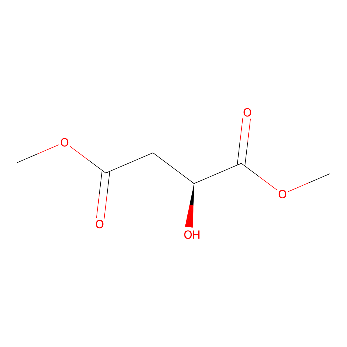 Butanedioic acid, hydroxy-, dimethyl ester, (2S)- molecular structure, CAS 617-55-0