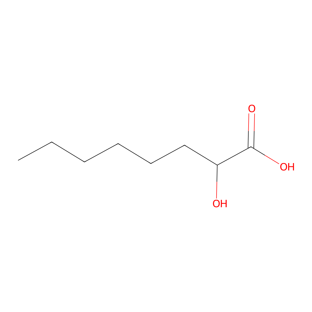 Hydroxycaprylic Acid molecular structure, CAS 617-73-2