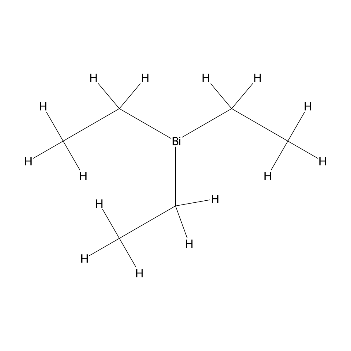 Bismuthine, triethyl- molecular structure, CAS 617-77-6