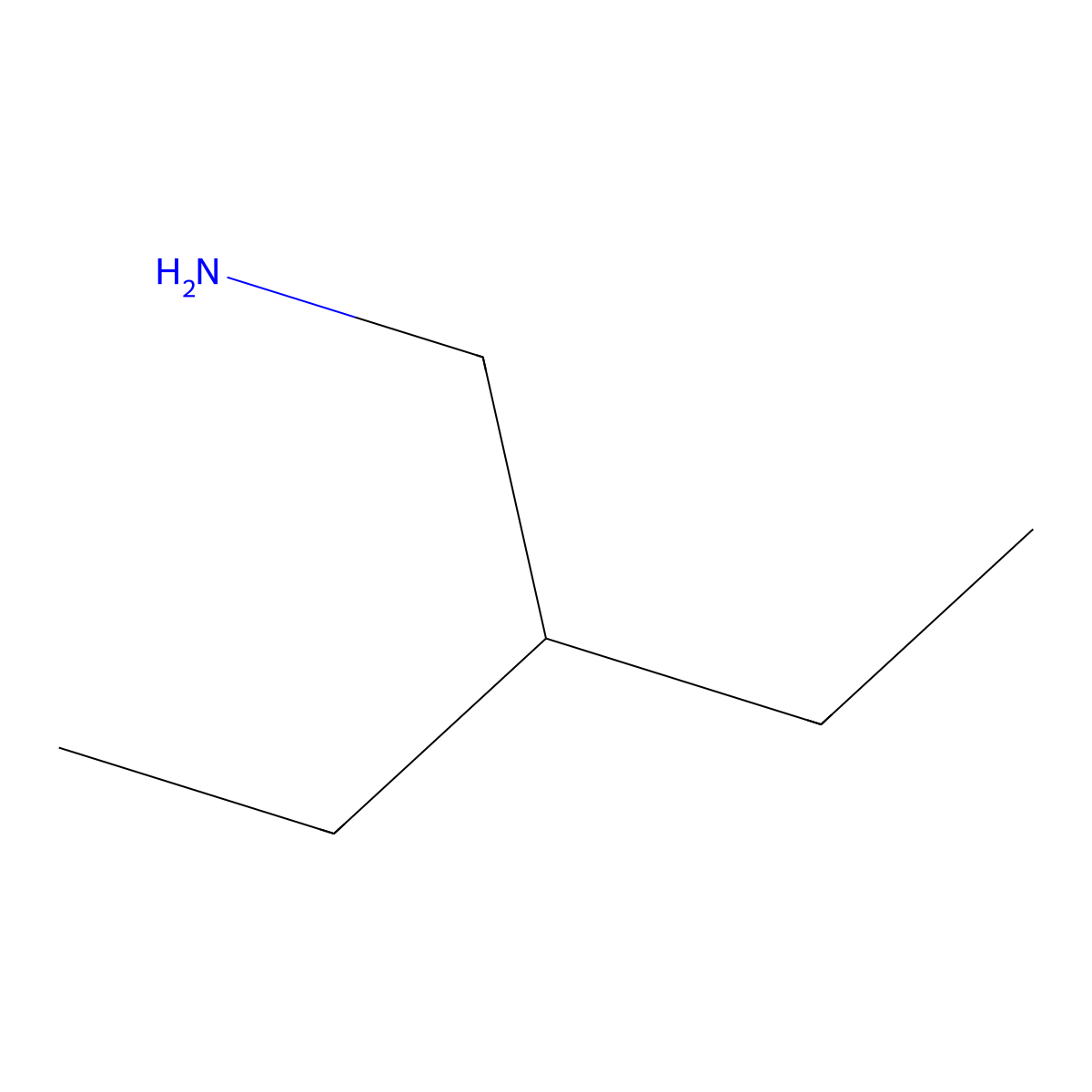 2-Ethyl butylamine molecular structure, CAS 617-79-8