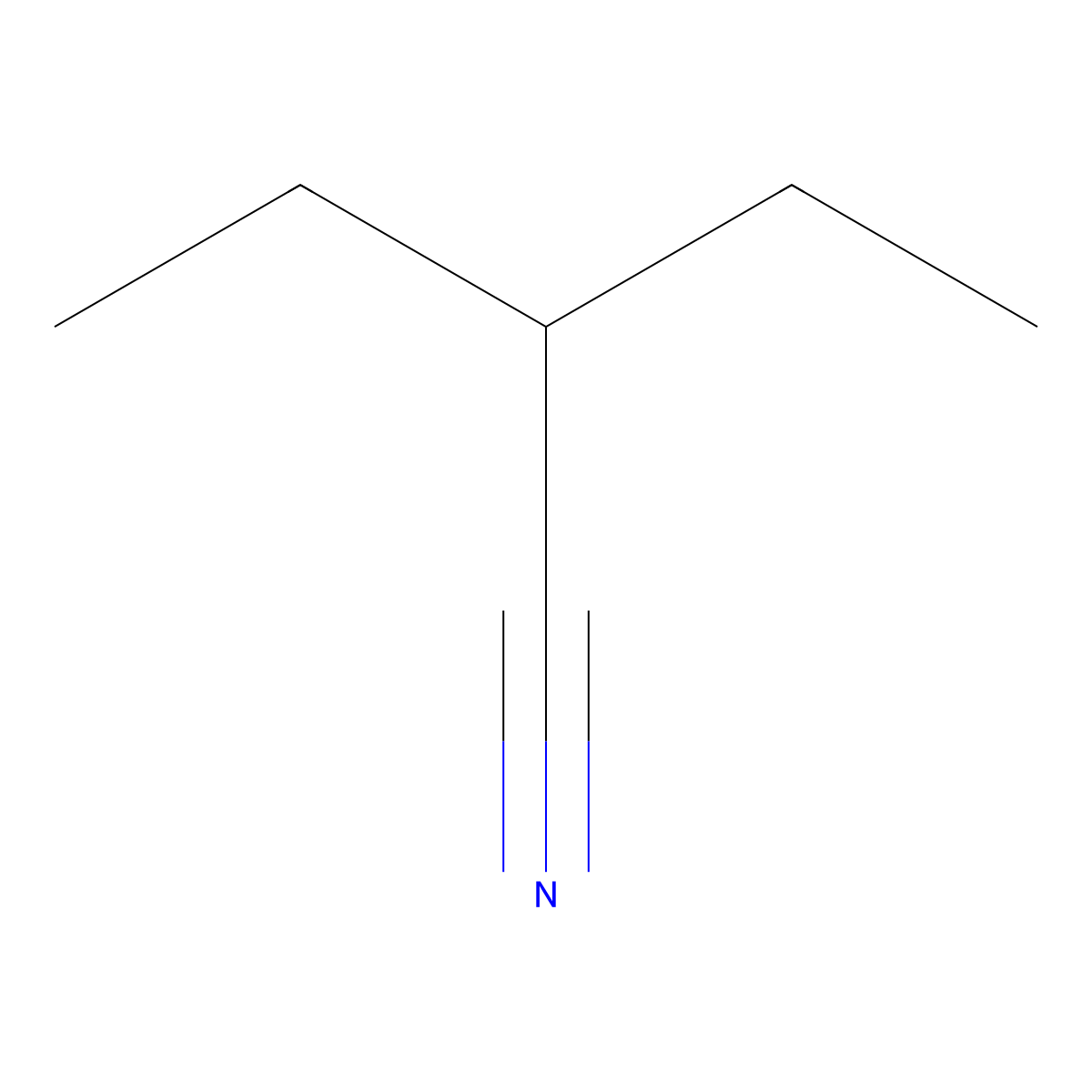 2-Ethylbutyronitrile molecular structure, CAS 617-80-1