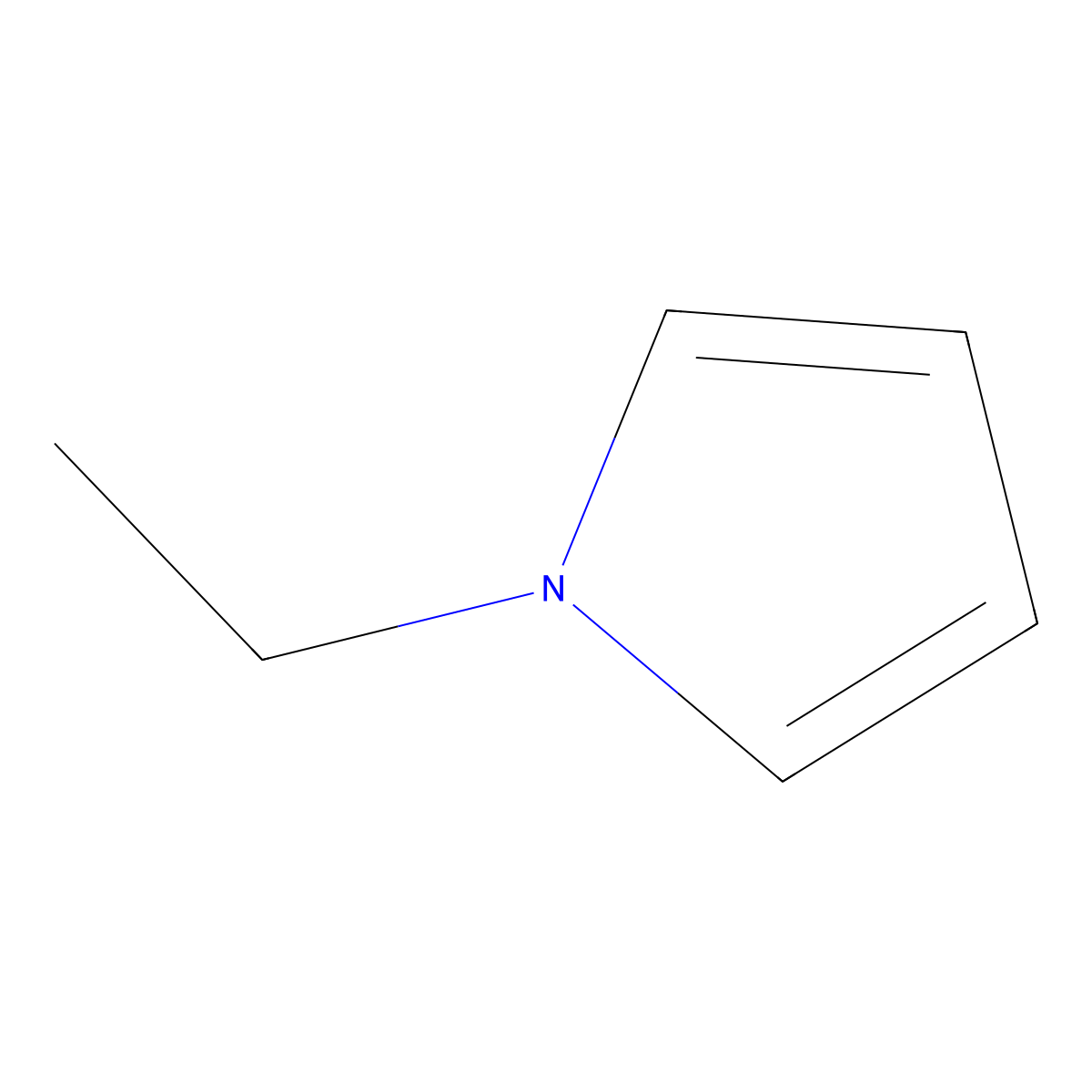 1-Ethylpyrrole molecular structure, CAS 617-92-5