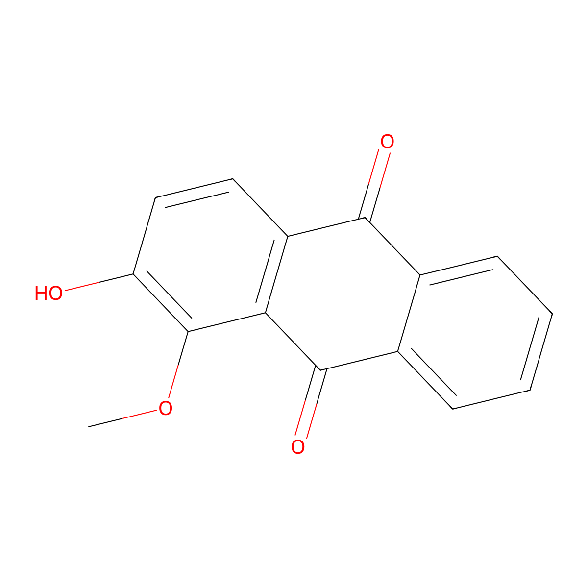 Alizarin 1-methyl ether molecular structure, CAS 6170-06-5