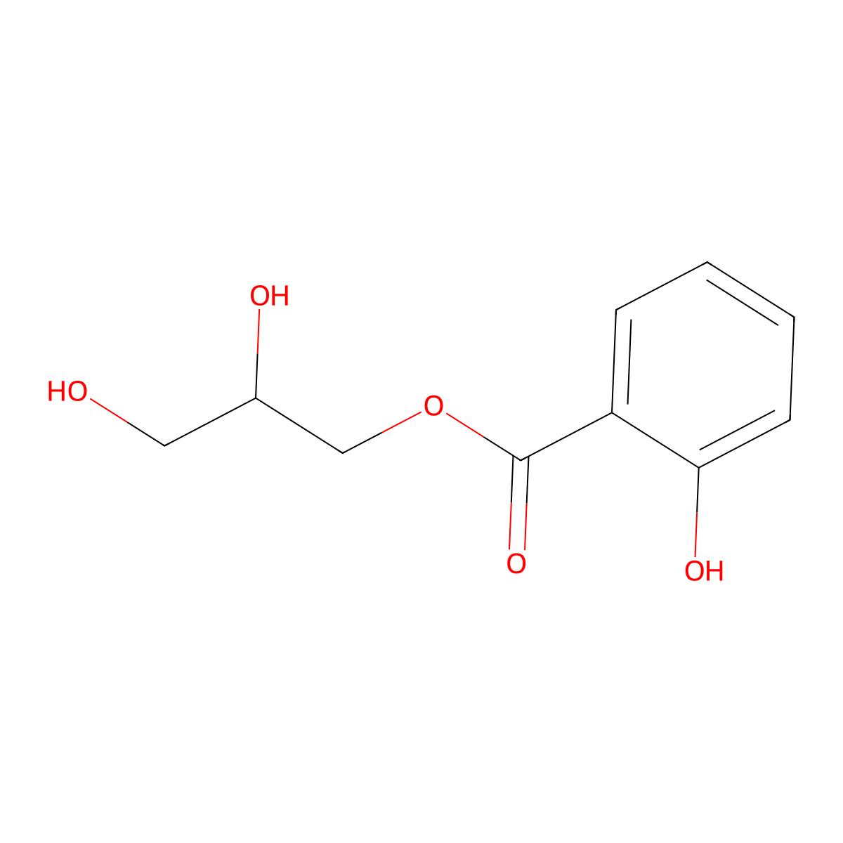 2,3-Dihydroxypropyl salicylate molecular structure, CAS 6170-45-2