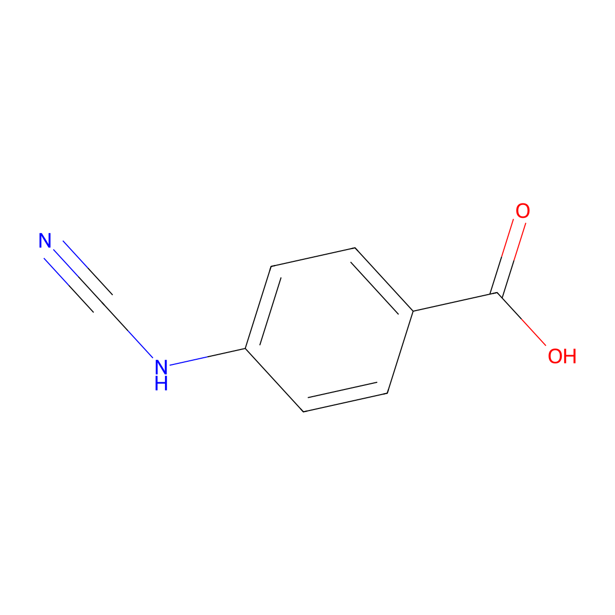 4-(Cyanoamino)benzoic acid molecular structure, CAS 61700-58-1