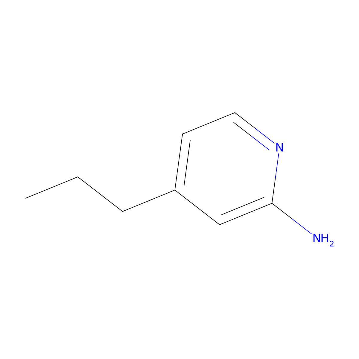 4-Propylpyridin-2-amine molecular structure, CAS 61702-15-6