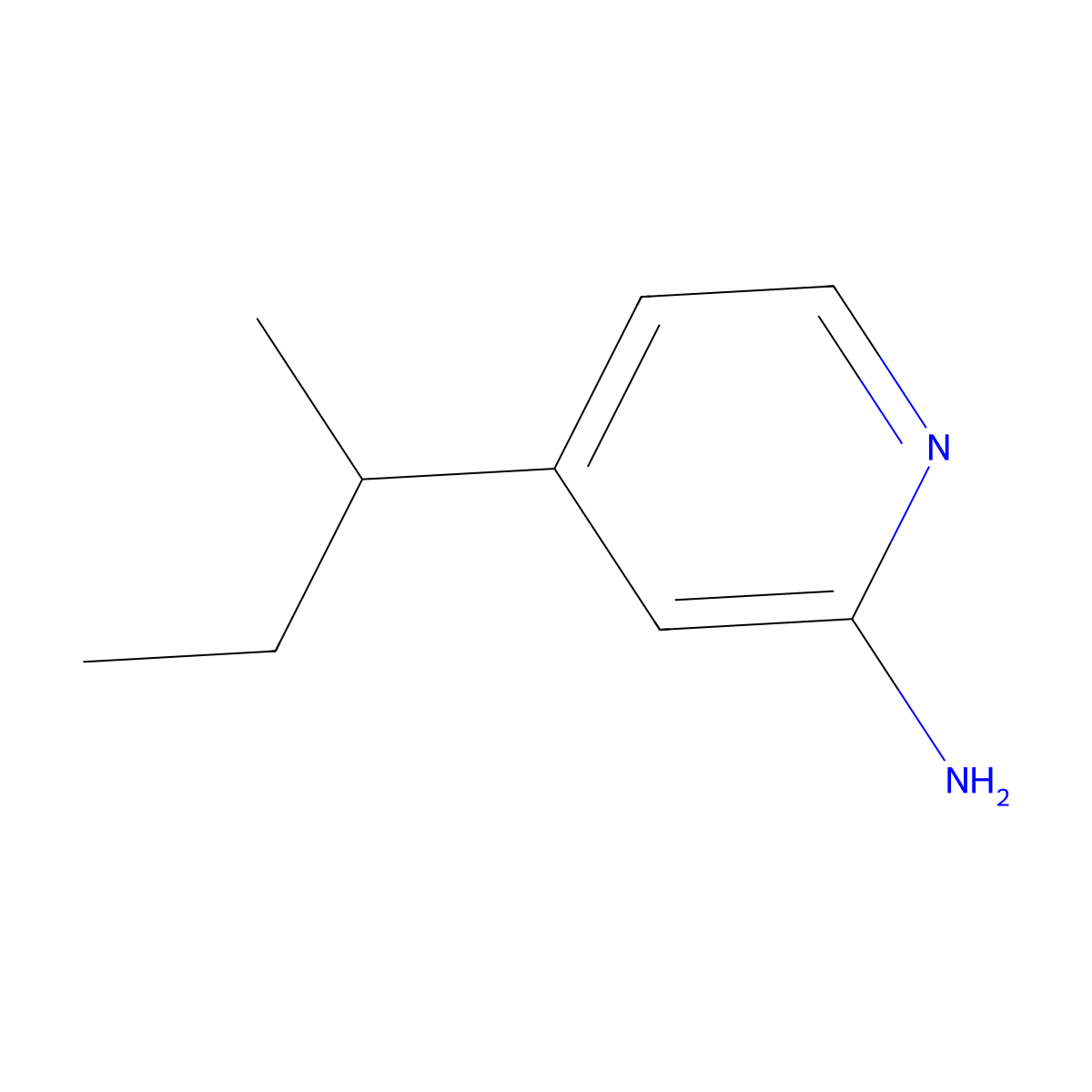 4-(sec-Butyl)pyridin-2-amine molecular structure, CAS 61702-16-7