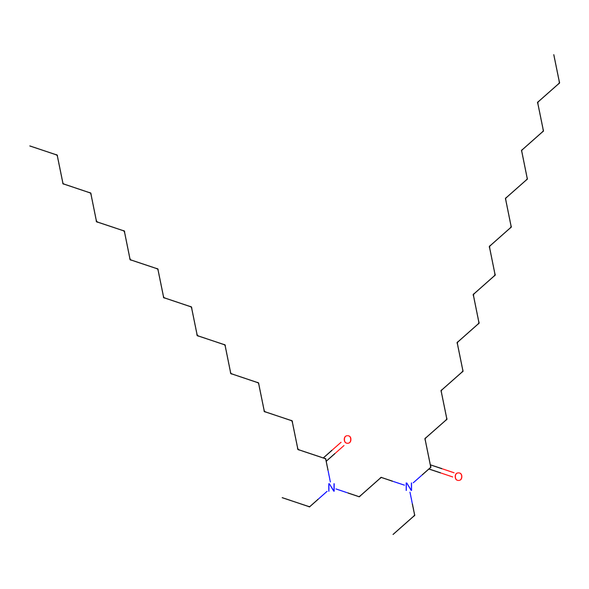 Octadecanamide, N,N'-1,2-ethanediylbis(N-ethyl- molecular structure, CAS 61702-61-2