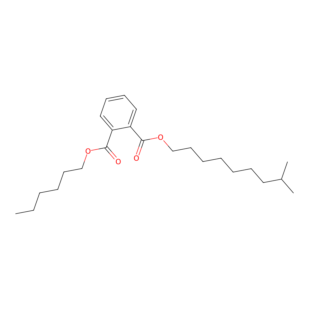 1,2-Benzenedicarboxylic acid, 1-hexyl 2-isodecyl ester molecular structure, CAS 61702-81-6