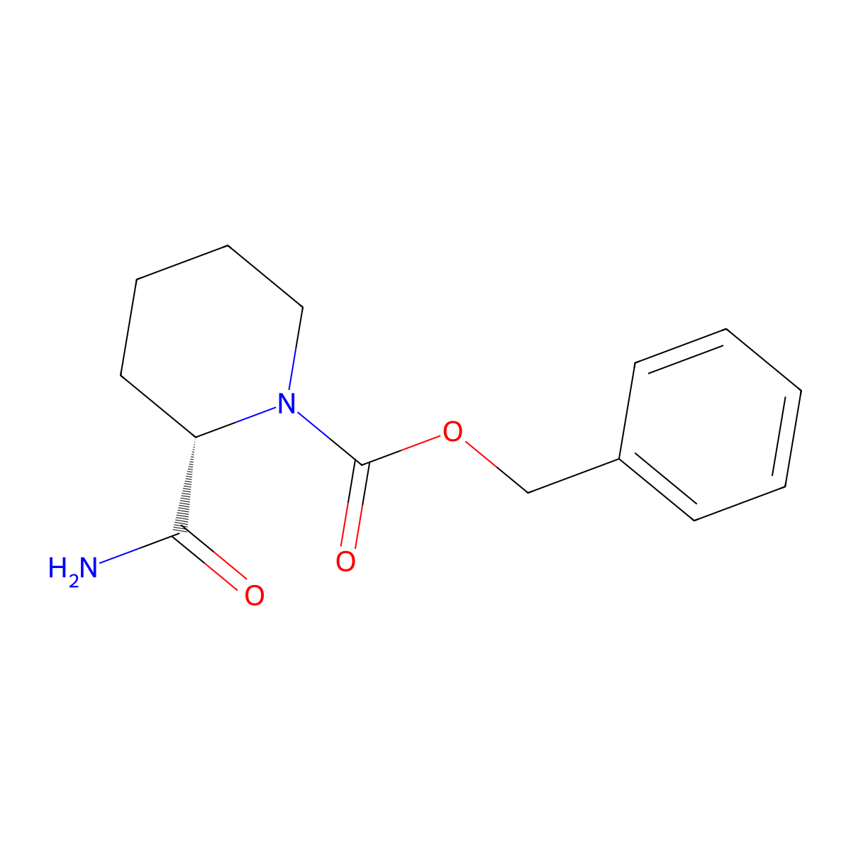 (S)-Benzyl 2-carbamoylpiperidine-1-carboxylate molecular structure, CAS 61703-39-7