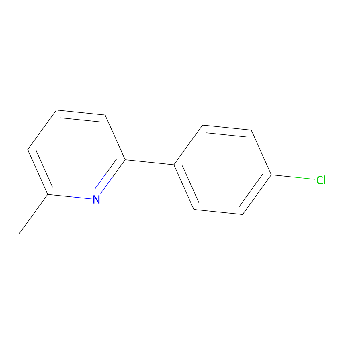 2-(4-Chlorophenyl)-6-methylpyridine molecular structure, CAS 61704-26-5