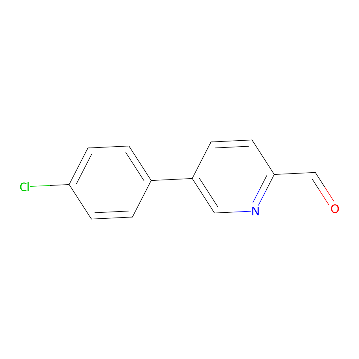 5-(4-Chlorophenyl)pyridine-2-carbaldehyde molecular structure, CAS 61704-29-8
