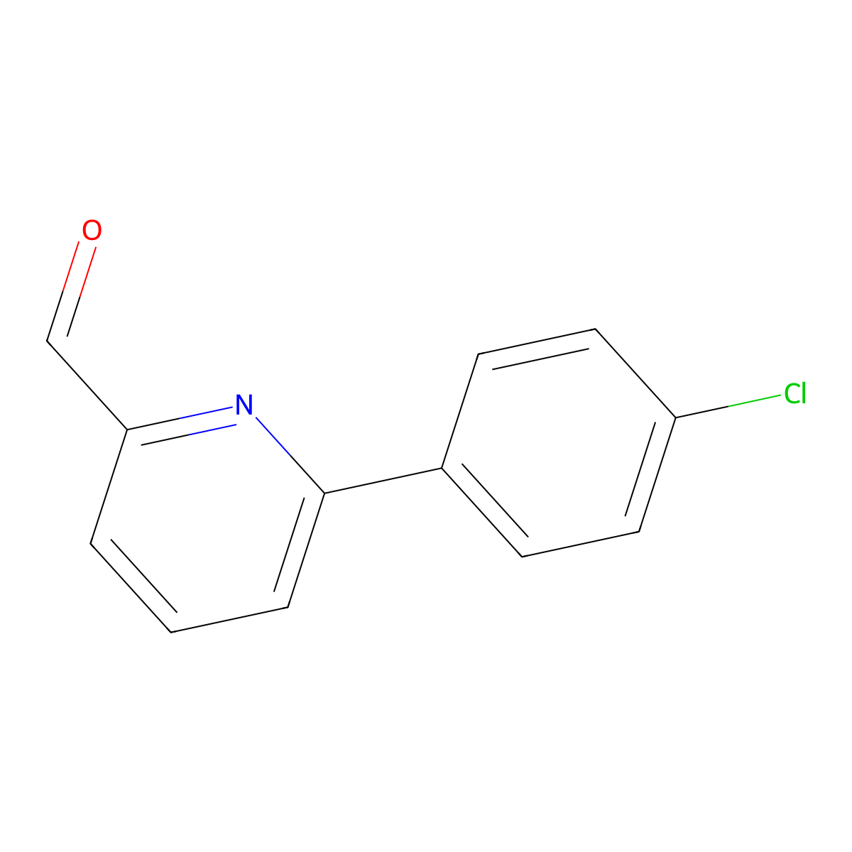 6-(4-Chlorophenyl)-2-pyridinecarboxaldehyde molecular structure, CAS 61704-30-1