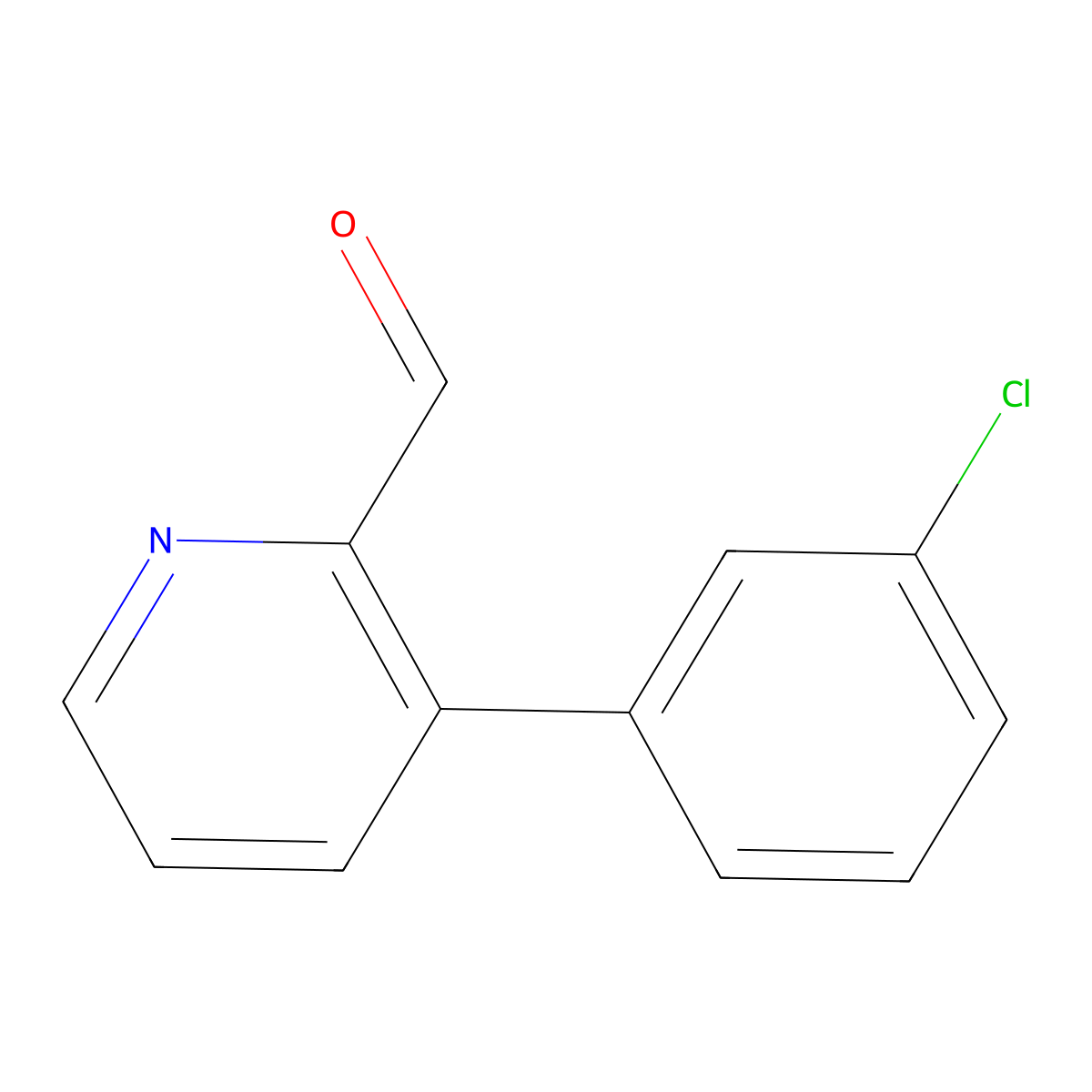 3-(3-Chlorophenyl)picolinaldehyde molecular structure, CAS 61704-35-6