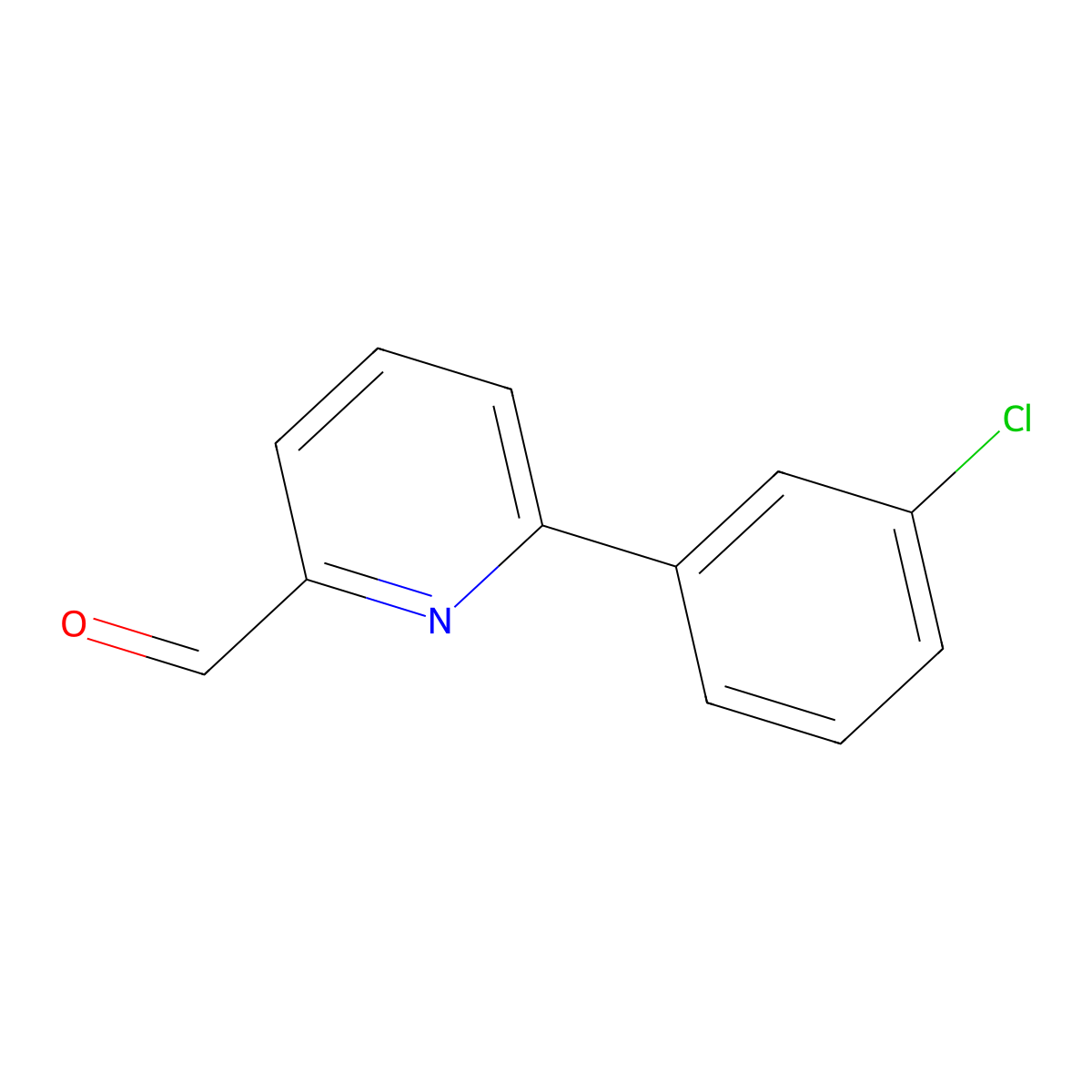 6-(3-Chlorophenyl)picolinaldehyde molecular structure, CAS 61704-38-9