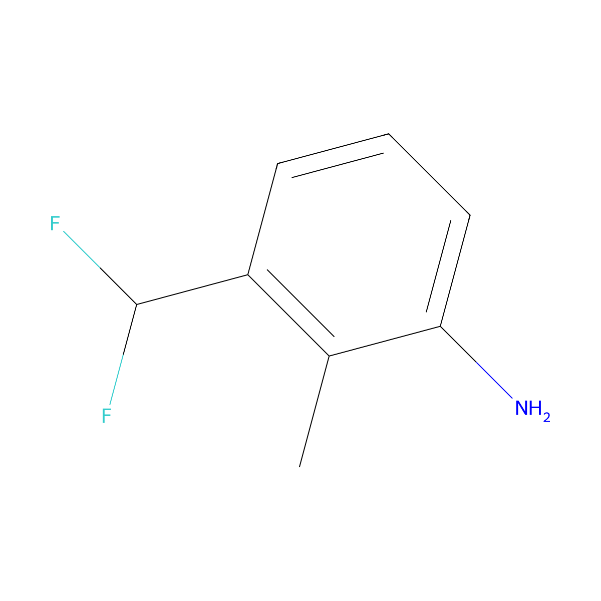 3-(Difluoromethyl)-2-methylaniline molecular structure, CAS 61708-25-6