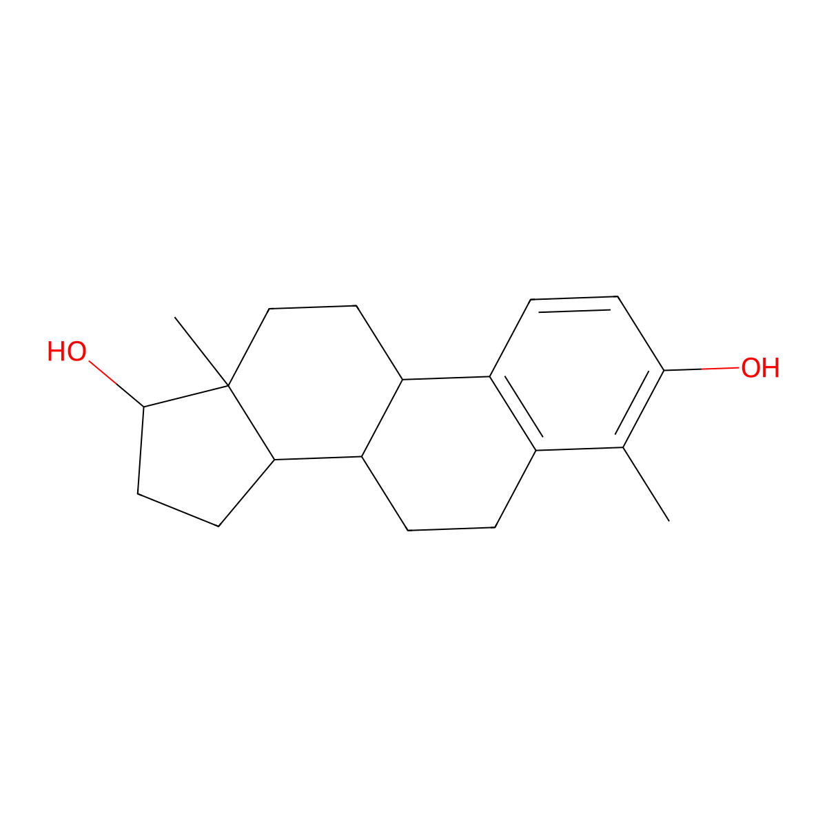 4-Methylestradiol molecular structure, CAS 6171-48-8