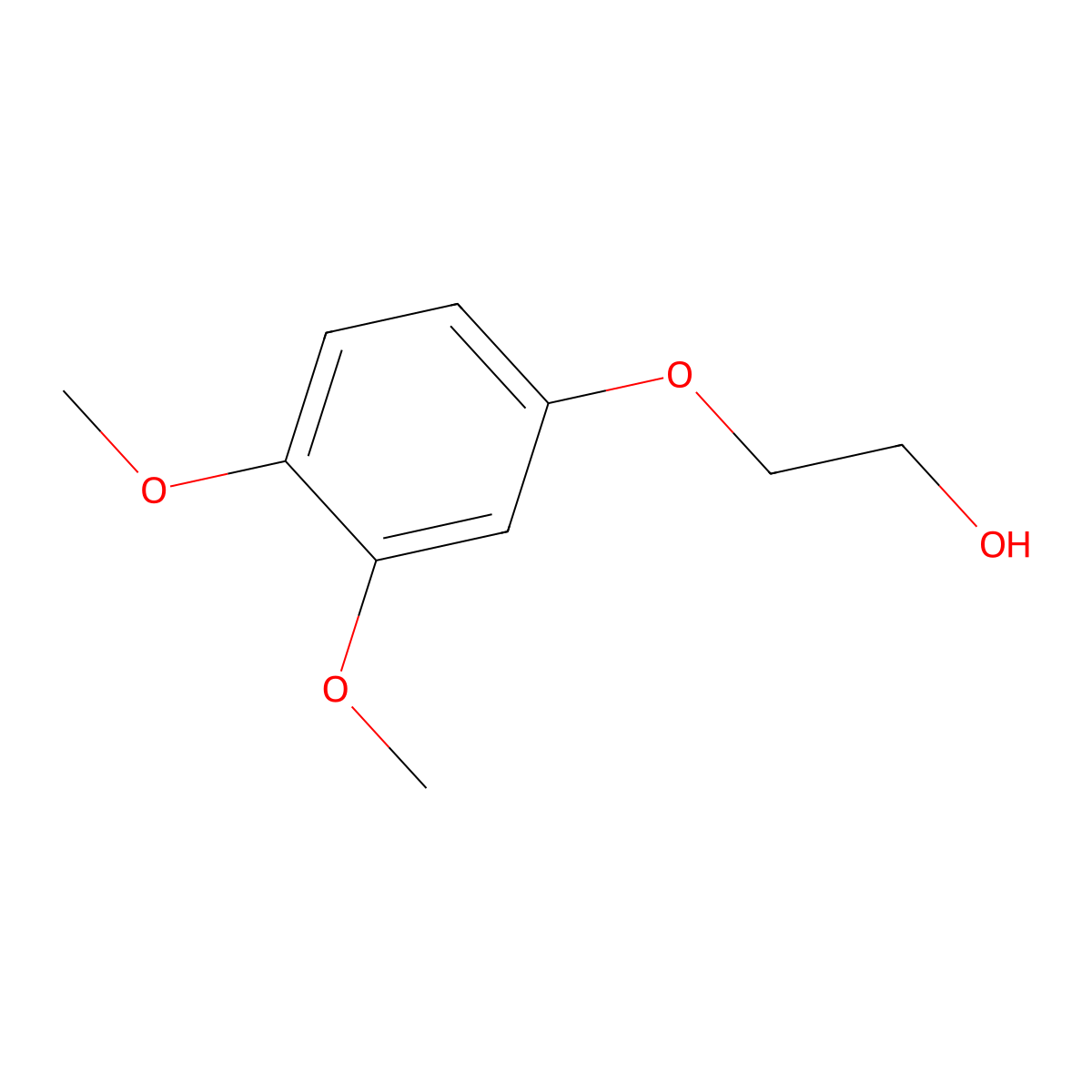 2-(3,4-Dimethoxyphenoxy)ethanol molecular structure, CAS 61711-86-2