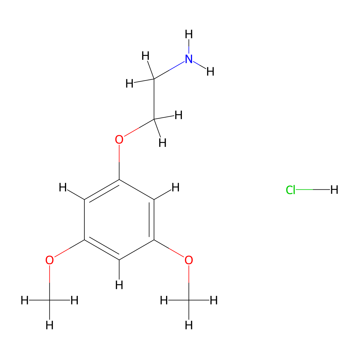 1-(2-Aminoethoxy)-3,5-dimethoxybenzene hydrochloride molecular structure, CAS 61711-95-3