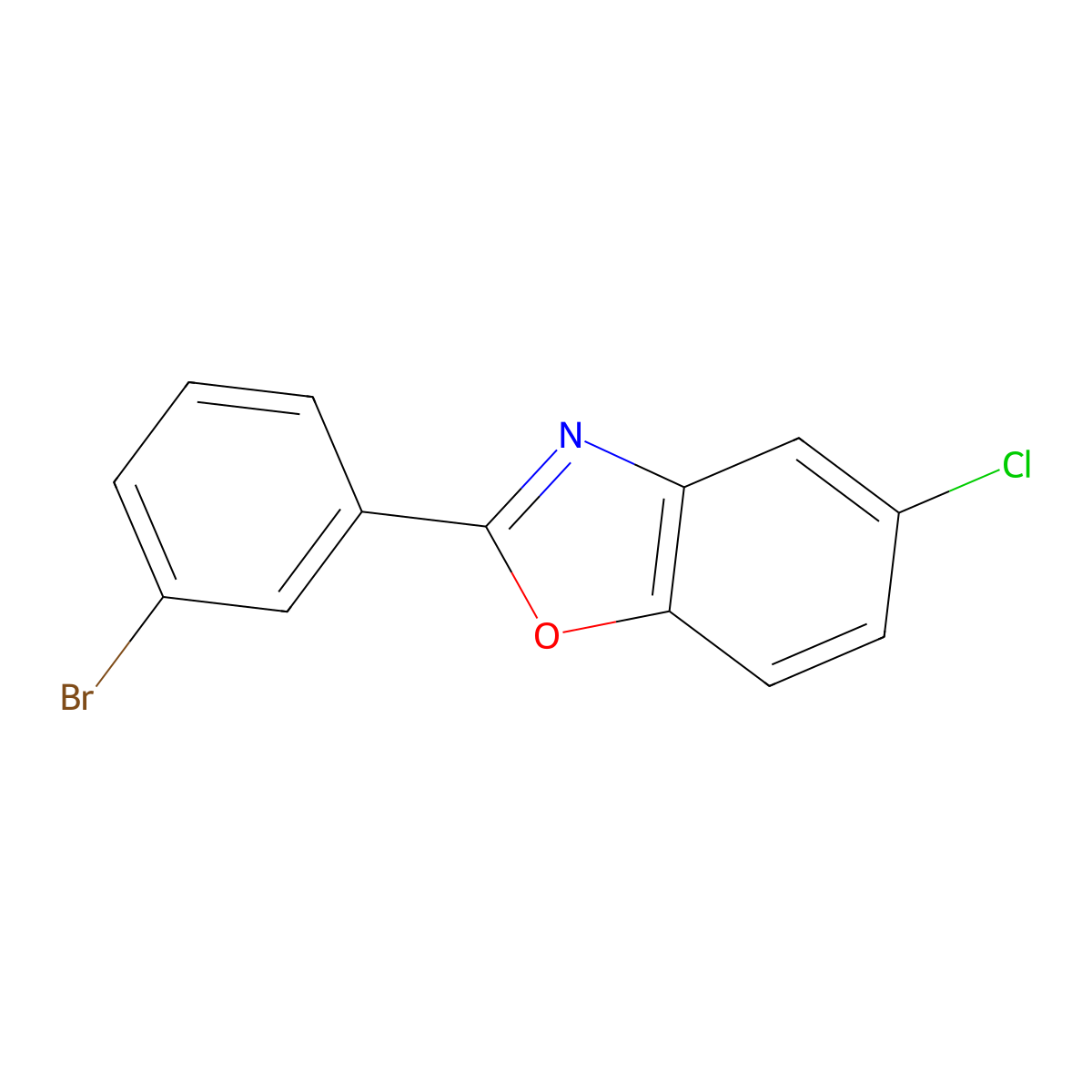2-(3-Bromophenyl)-5-chloro-1,3-benzoxazole molecular structure, CAS 61712-41-2