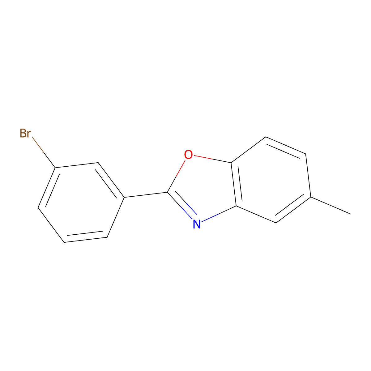 2-(3-Bromophenyl)-5-methyl-1,3-benzoxazole molecular structure, CAS 61712-42-3