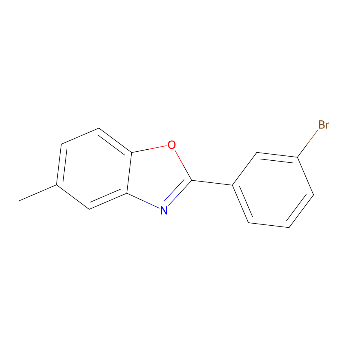 2-(3-Bromophenyl)-5-methyl-1,3-benzoxazole molecular structure, CAS 61712-42-3