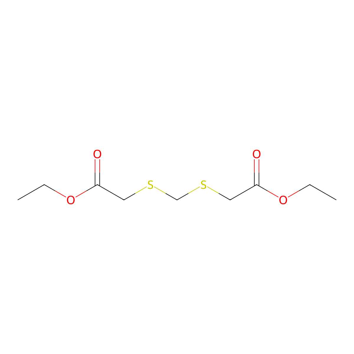 Methylenebis(ethyl thioglycolate) molecular structure, CAS 61713-23-3
