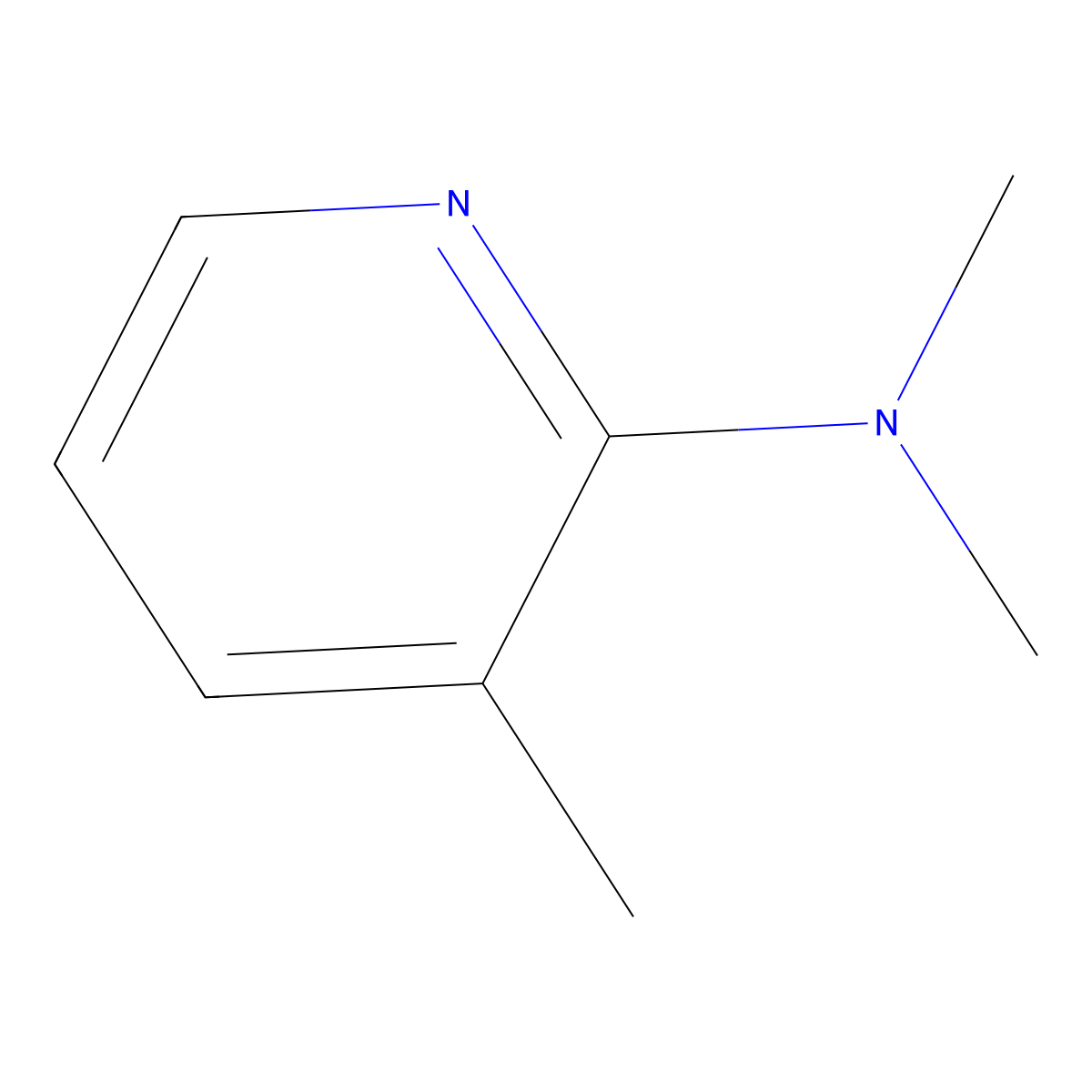 2-Pyridinamine, N,N,3-trimethyl- molecular structure, CAS 61713-46-0
