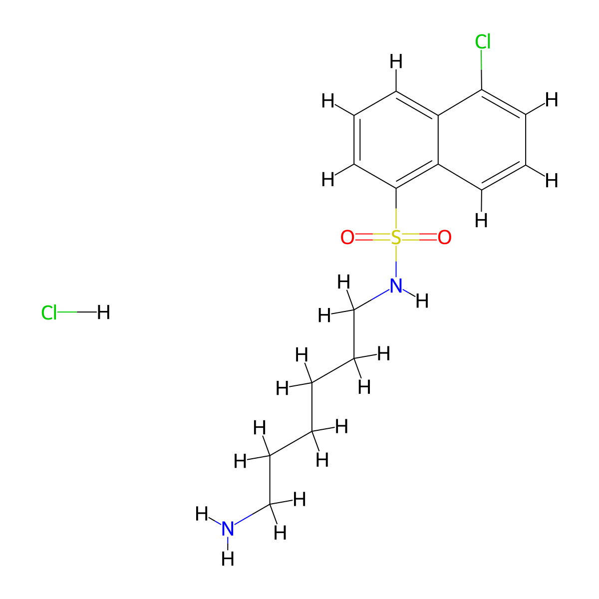 W-7 Hydrochloride molecular structure, CAS 61714-27-0