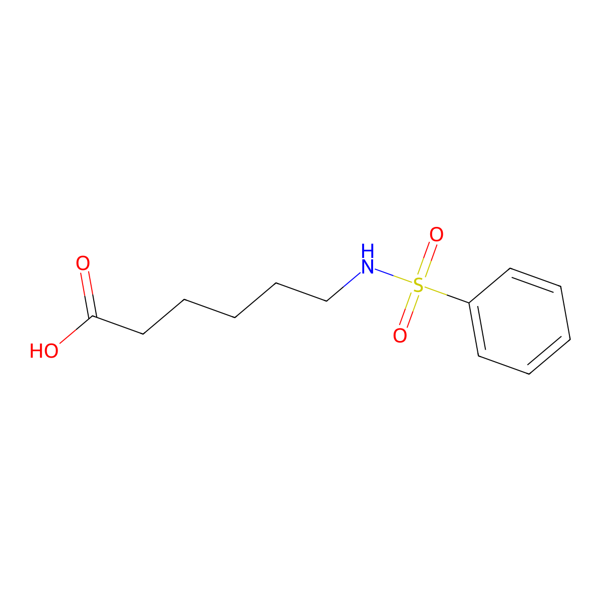 6-((Phenylsulphonyl)amino)hexanoic acid molecular structure, CAS 61714-42-9