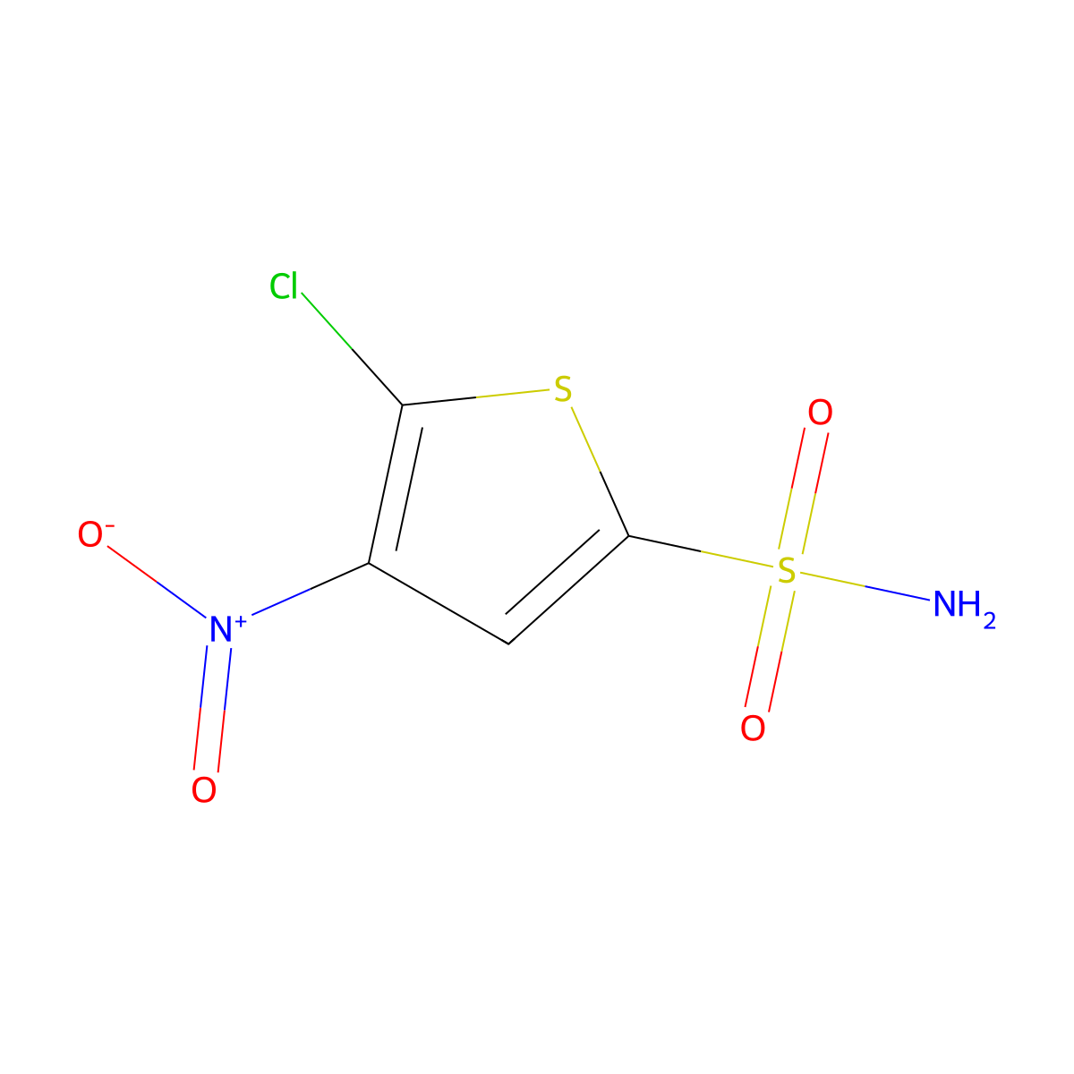 5-Chloro-4-nitrothiophene-2-sulfonamide molecular structure, CAS 61714-46-3