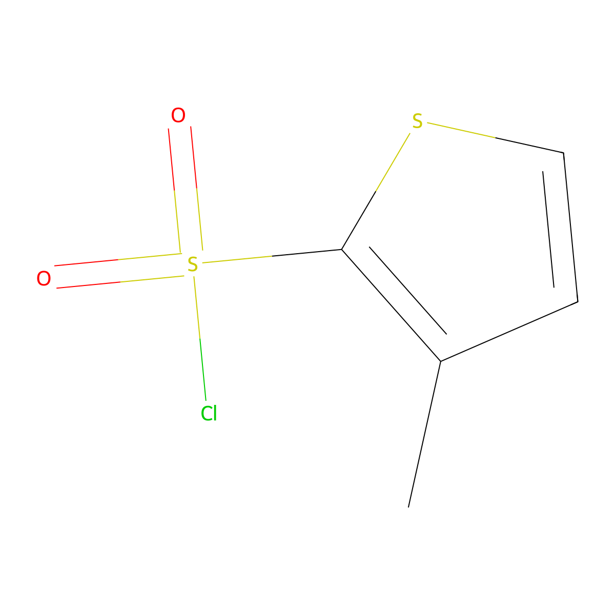 3-Methylthiophene-2-sulfonyl chloride molecular structure, CAS 61714-76-9