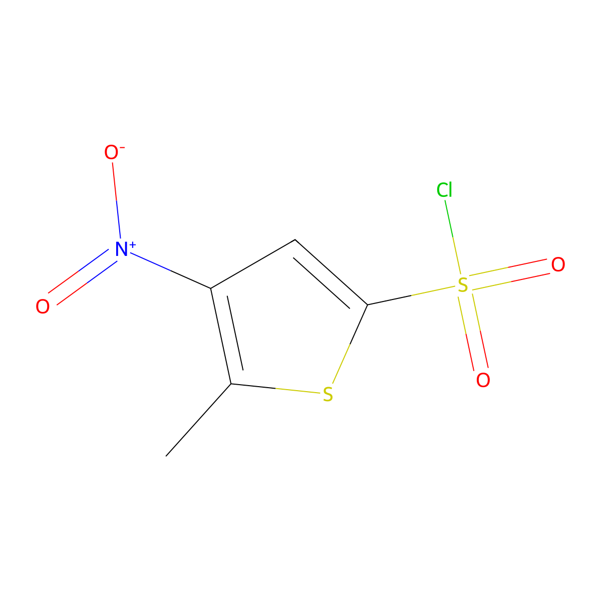 5-Methyl-4-nitrothiophene-2-sulfonyl chloride molecular structure, CAS 61714-77-0