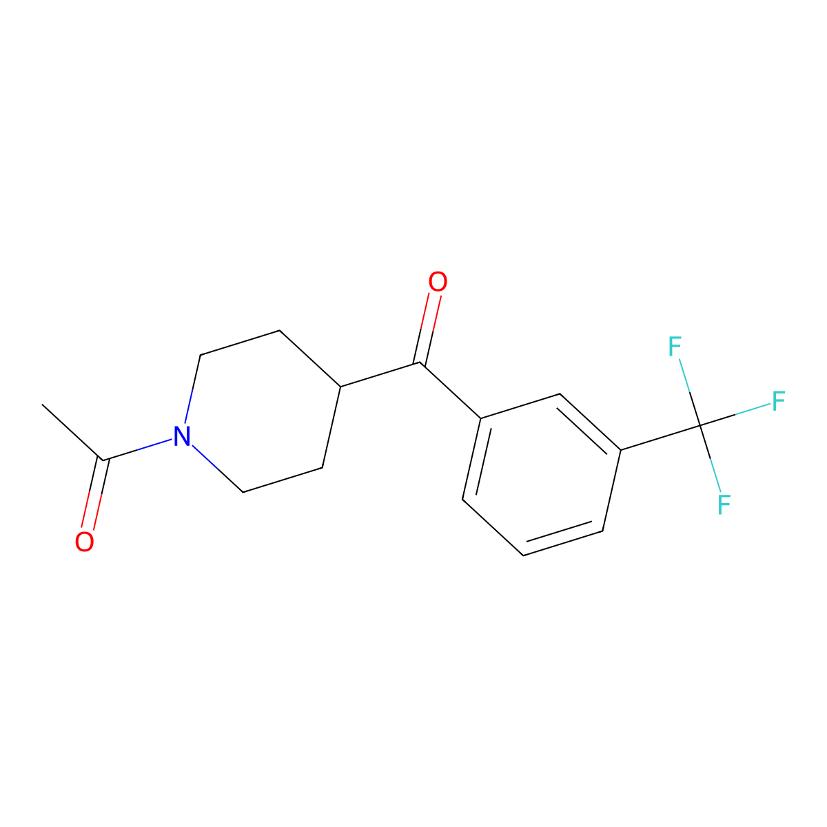 1-Acetyl-4-(3-trifluoromethylbenzoyl)-piperidine molecular structure, CAS 61714-98-5