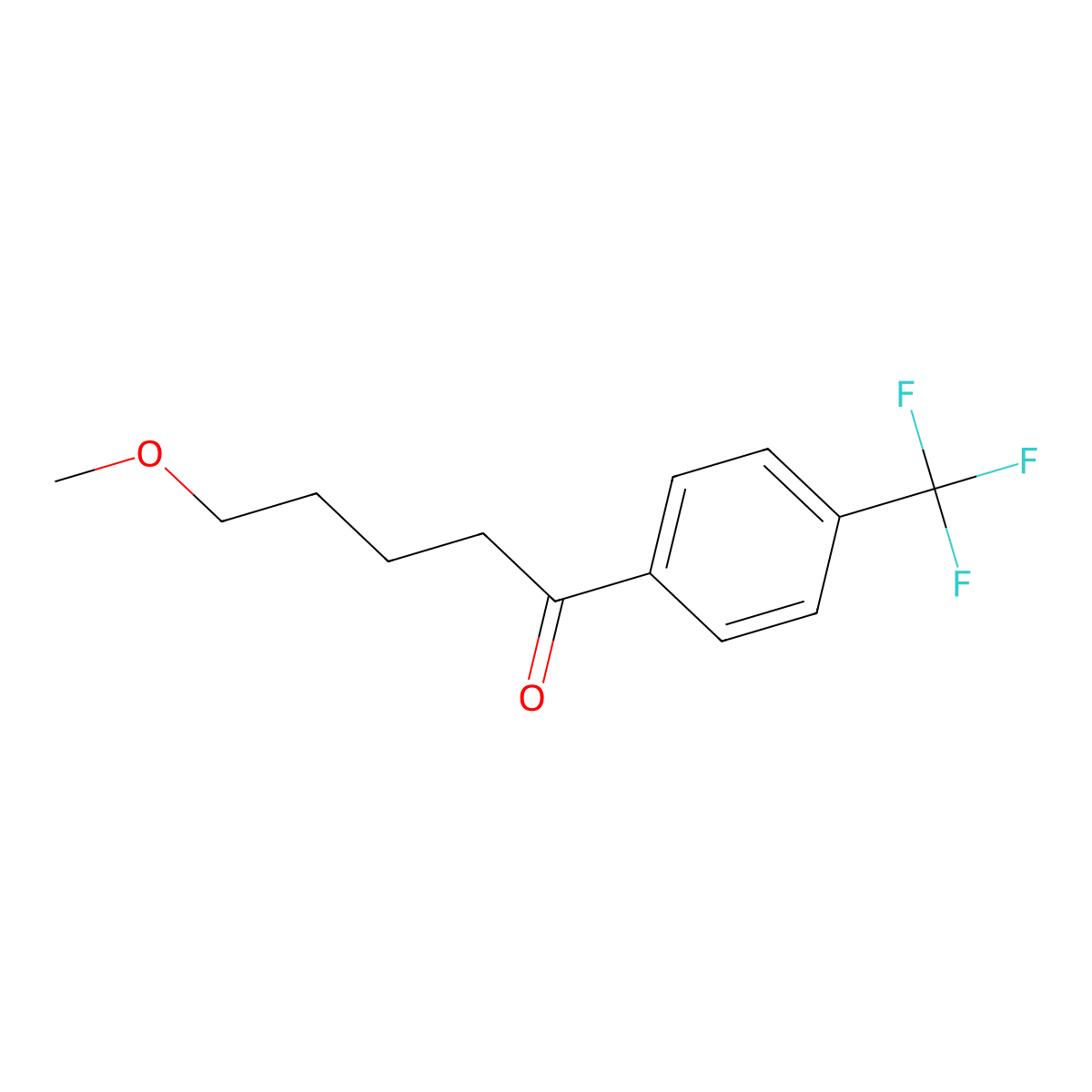 5-Methoxy-4'-(trifluoromethyl)valerophenone molecular structure, CAS 61718-80-7