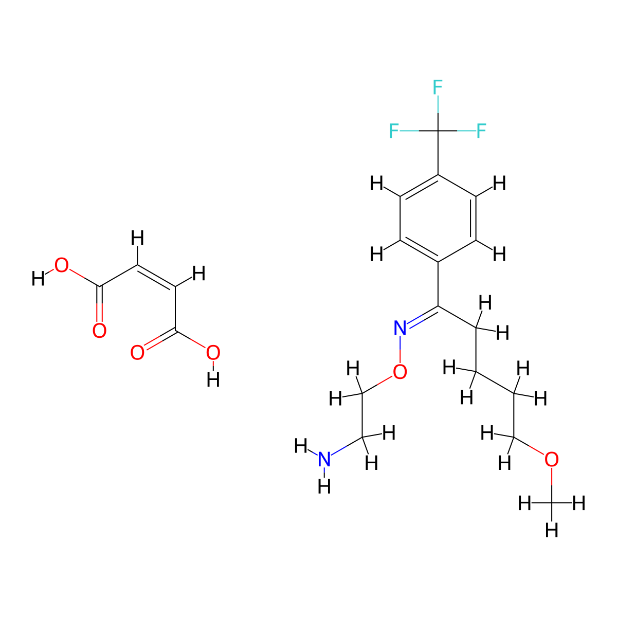 Fluvoxamine Maleate molecular structure, CAS 61718-82-9