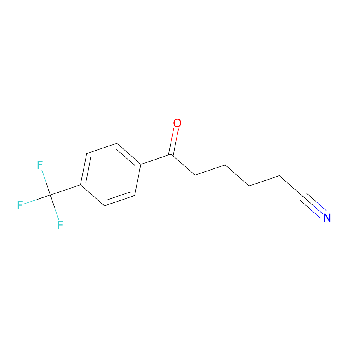 6-Oxo-6-(4-trifluoromethylphenyl)hexanenitrile molecular structure, CAS 61718-88-5