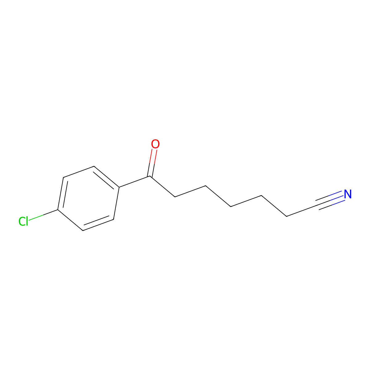 7-(4-Chlorophenyl)-7-oxoheptanenitrile molecular structure, CAS 61719-33-3