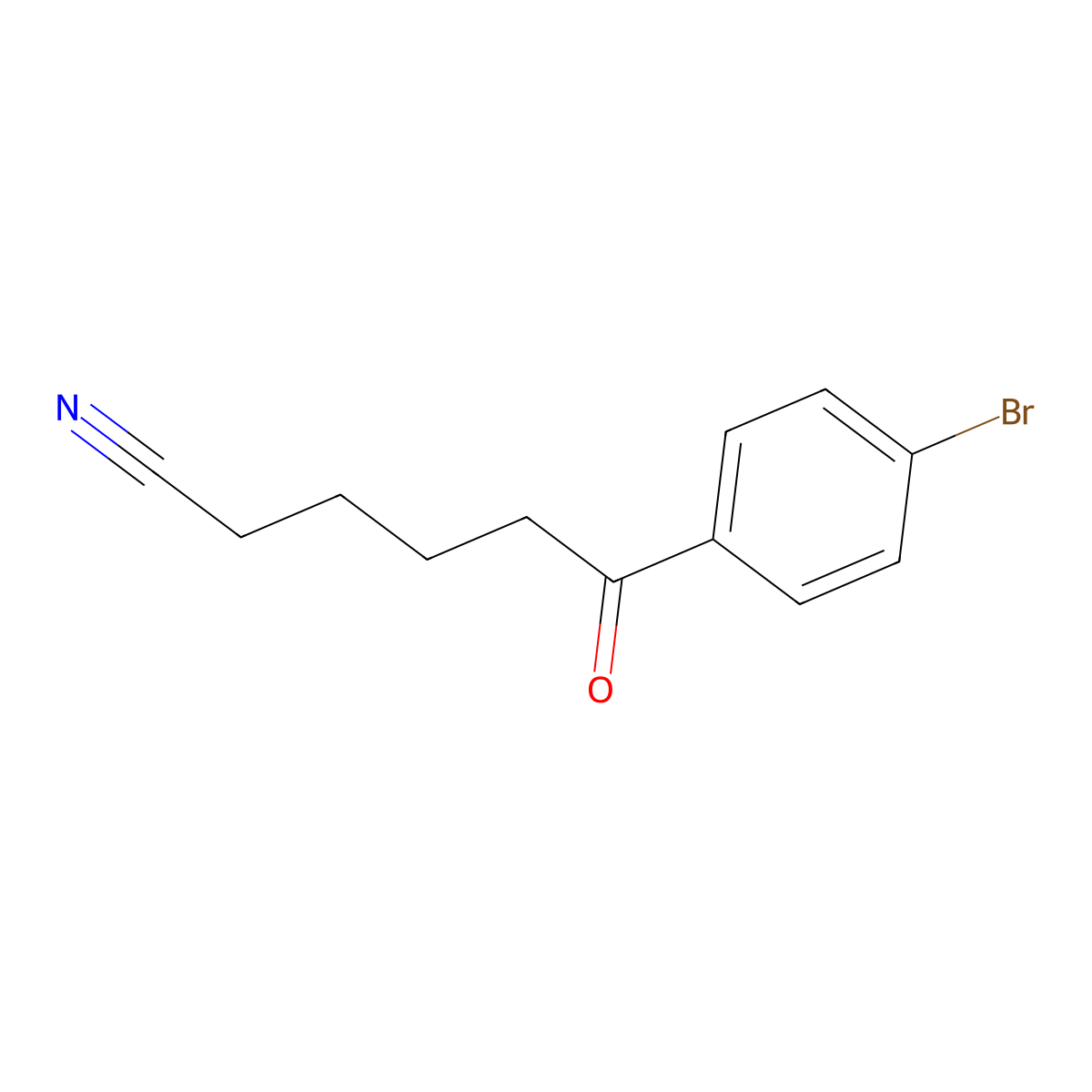 6-(4-Bromophenyl)-6-Oxohexanenitrile molecular structure, CAS 61719-38-8