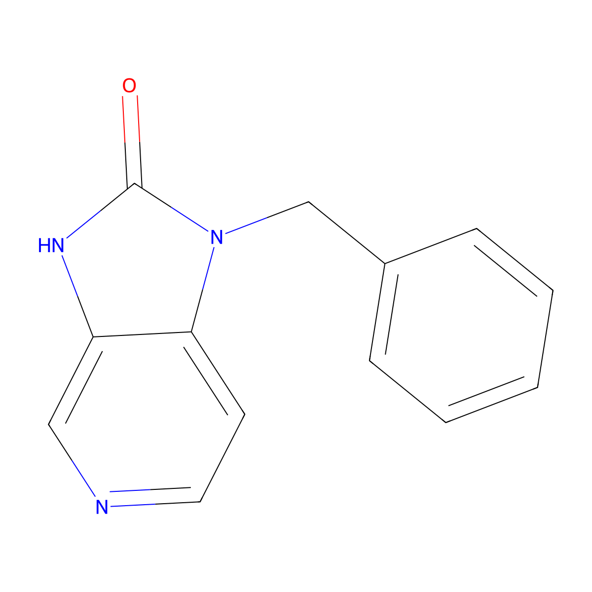1,3-Dihydro-1-(phenylmethyl)-2H-imidazo(4,5-c)pyridin-2-one molecular structure, CAS 61719-58-2