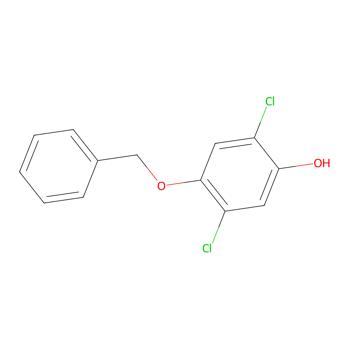 4-Benzyloxy-2,5-dichlorophenol molecular structure, CAS 6172-34-5