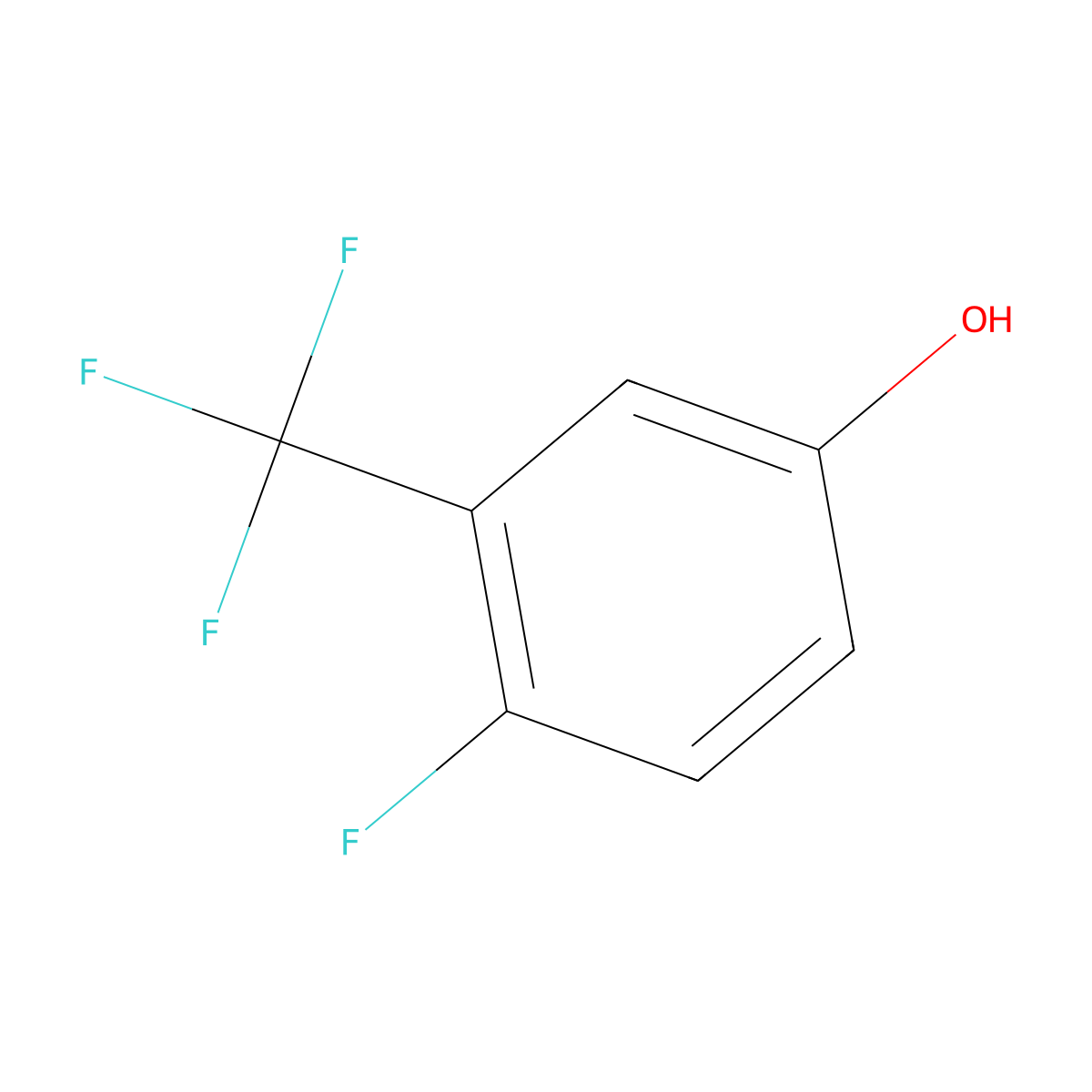 4-Fluoro-3-(trifluoromethyl)phenol molecular structure, CAS 61721-07-1