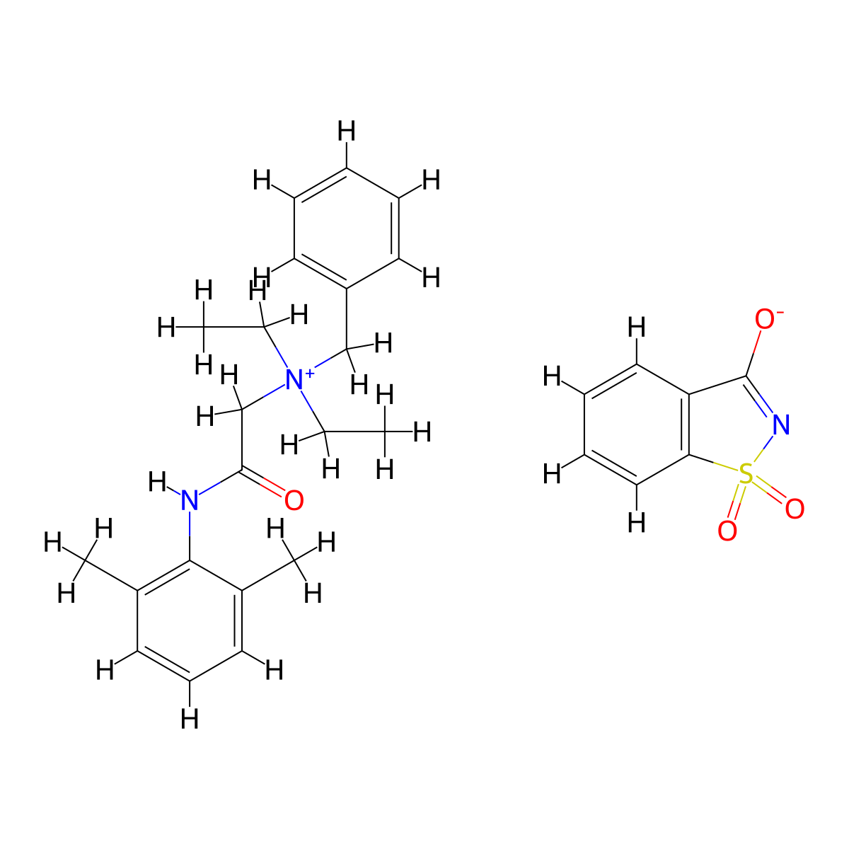 Denatonium saccharide molecular structure, CAS 61724-46-7