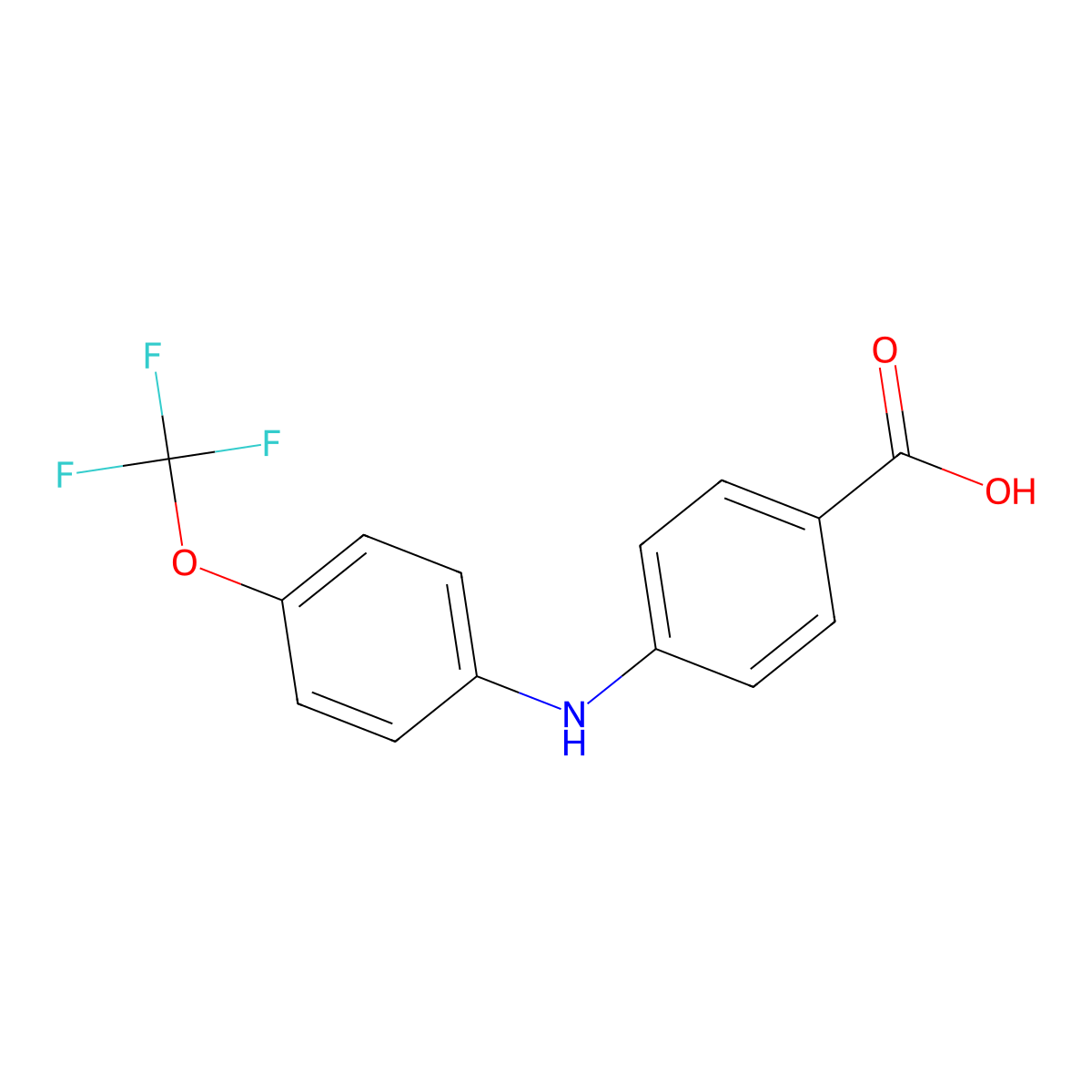 4-((4-(Trifluoromethoxy)phenyl)amino)benzoic acid molecular structure, CAS 617245-21-3