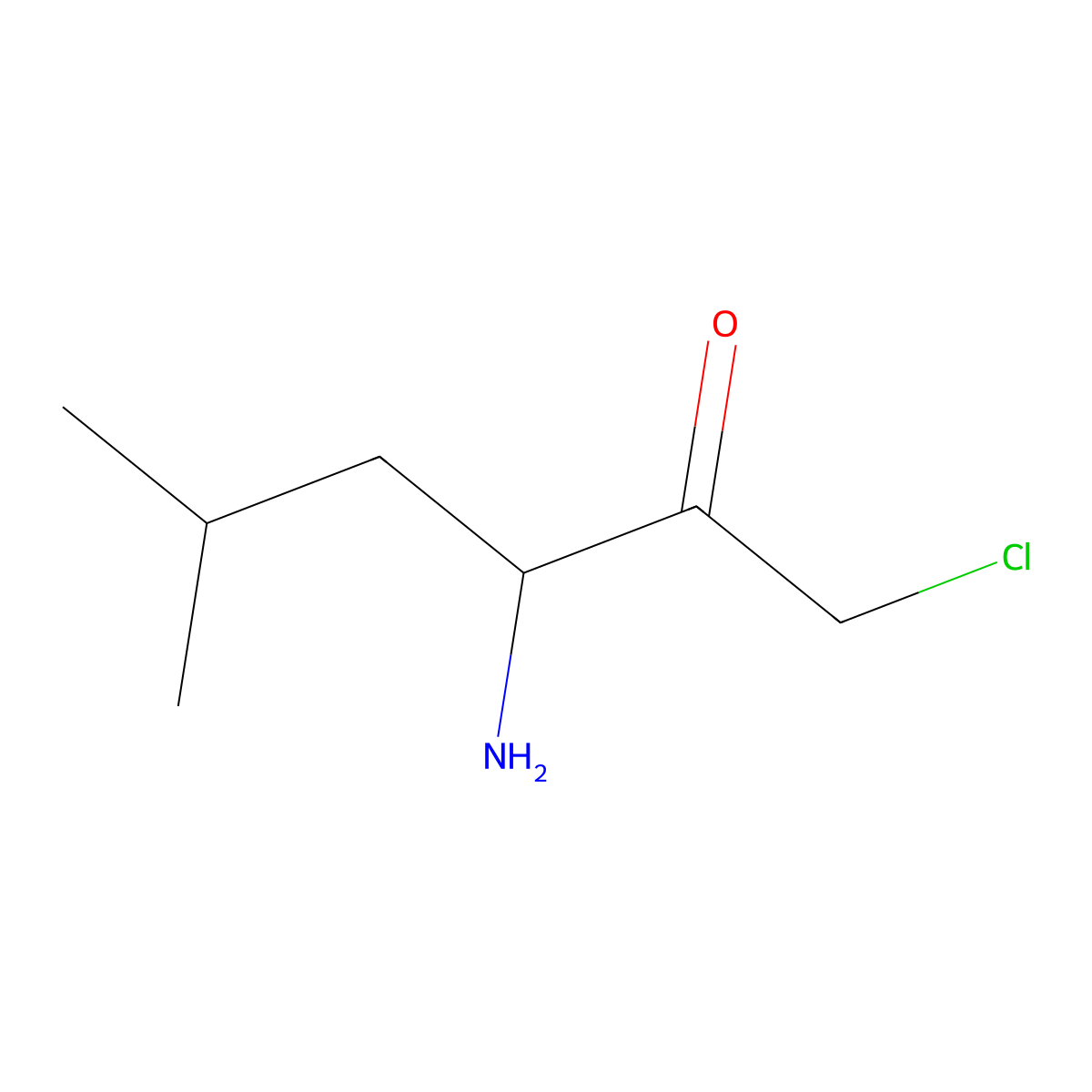 Leucine chloromethyl ketone molecular structure, CAS 61727-69-3