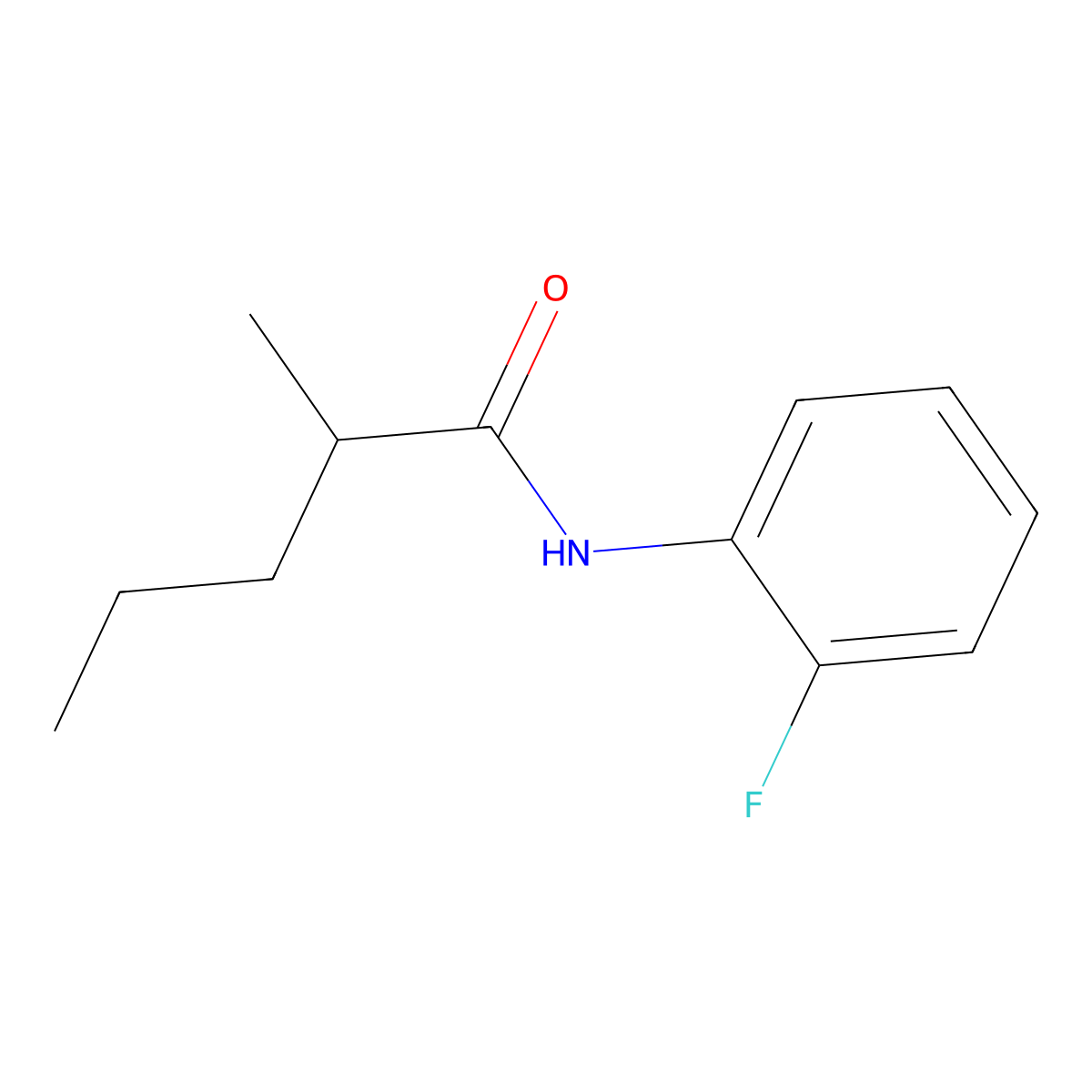 N-(2-fluorophenyl)-2-methylpentanamide molecular structure, CAS 6173-96-2