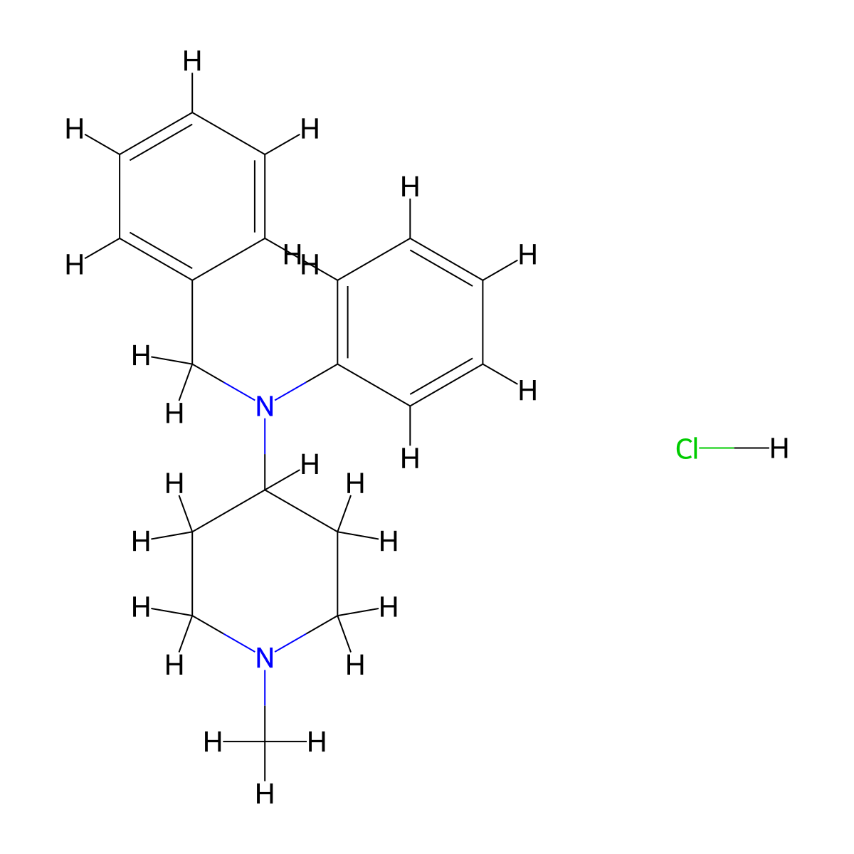 Bamipine hydrochloride molecular structure, CAS 61732-85-2