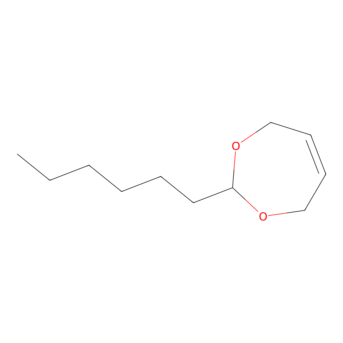 1,3-Dioxepin, 2-hexyl-4,7-dihydro- molecular structure, CAS 61732-96-5