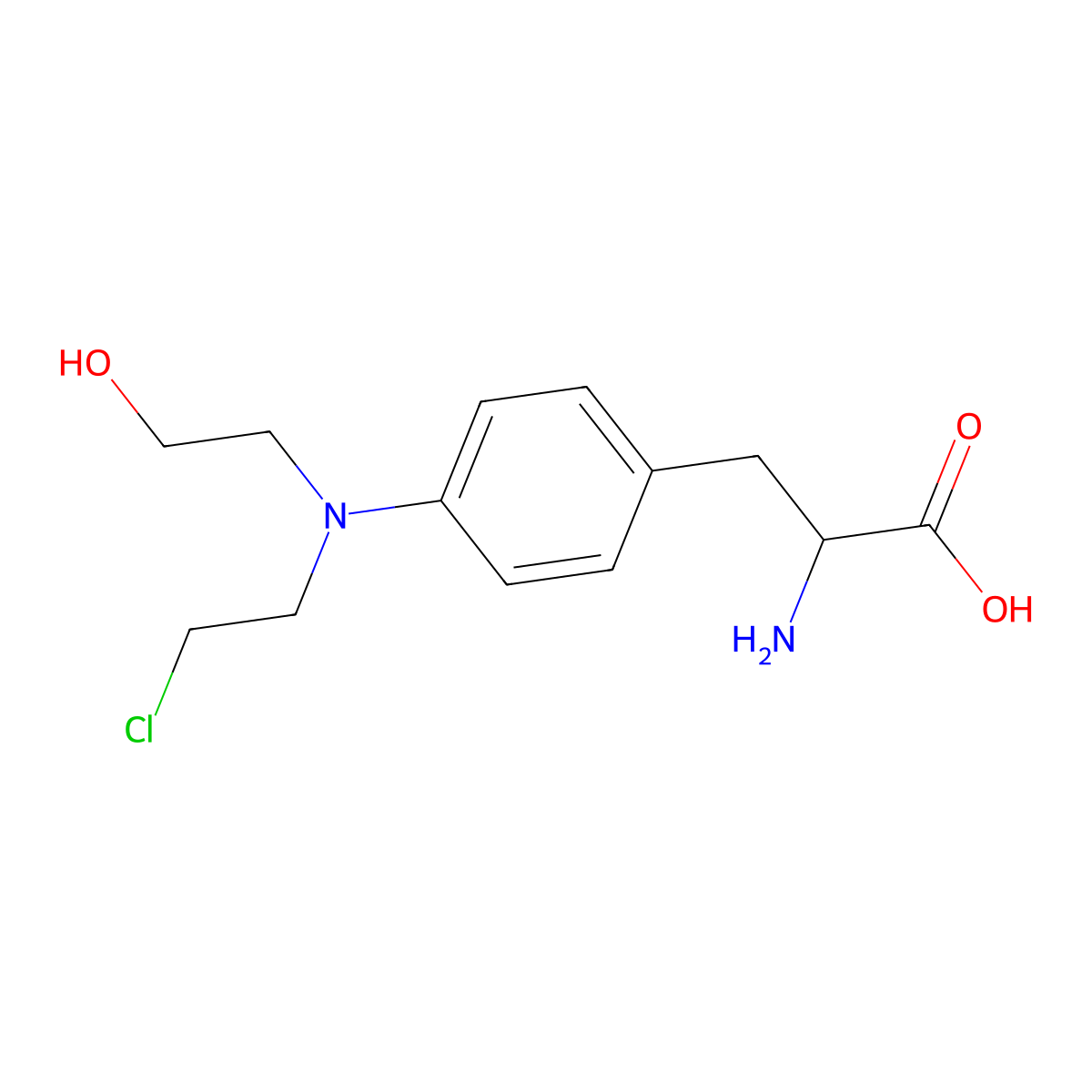 Monohydroxymelphalan molecular structure, CAS 61733-01-5